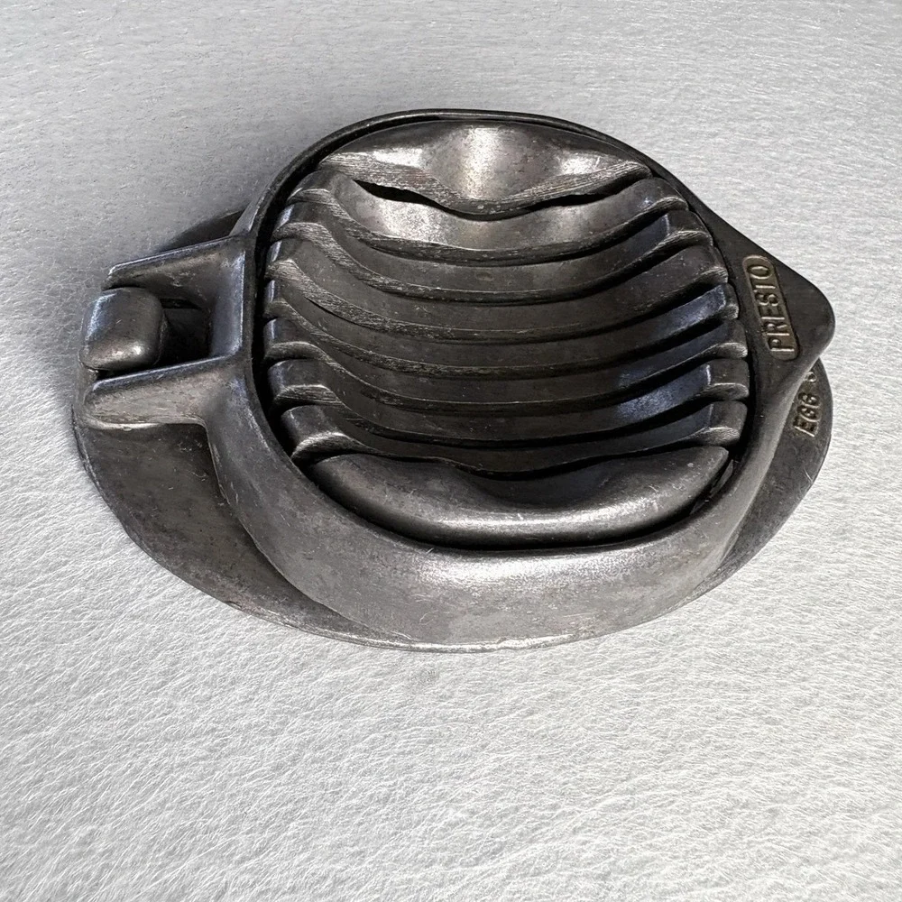 Vintage Presto 4-Way Egg Slicer Cutter Metal Aluminum 1950s Kitchen Tool USA